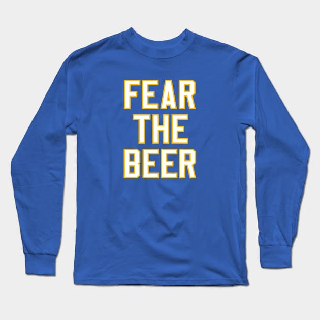 Fear The Beer - Blue Long Sleeve T-Shirt by KFig21